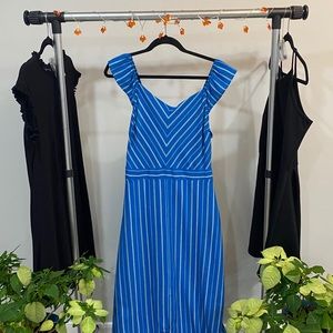 Size XL Blue and White Monteau Dress